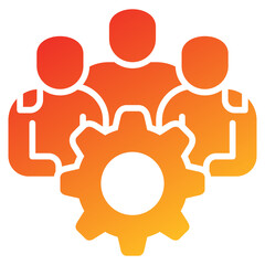 Poster - Teamwork Glyph Gradient Icon