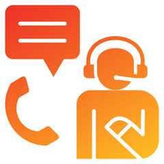 Poster - Personal Assistant Glyph Gradient Icon