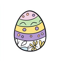 Wall Mural - easter egg filled with candy festive colors decoration.