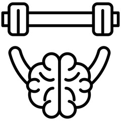 Poster - Brain Training Line Icon