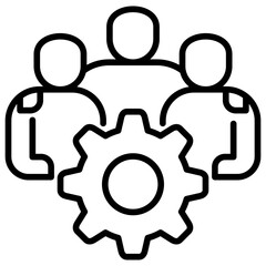 Poster - Teamwork Line Icon