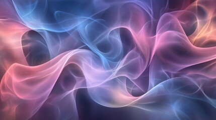 Poster - Mesmerizing Defocused Abstract Background with Soft Pastel Pink Purple and Blue Tones Flowing Seamlessly