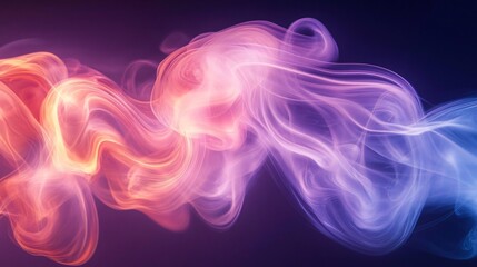 Poster - Abstract Background in Soft Pastel Pink Purple and Blue Tones Flowing Seamlessly Mesmerizing and Defocused