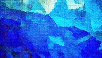 Aufkleber - abstract blue geometric watercolor texture with overlapping triangular shapes, modern artistic background for design and decor