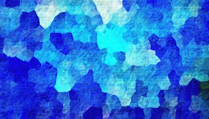 Poster - abstract blue geometric watercolor texture with overlapping triangular shapes, modern artistic background for design and decor