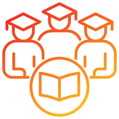 Poster - Student Line Gradient Icon