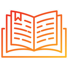 Poster - Open Book Line Gradient Icon
