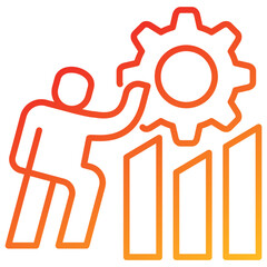 Poster - Challenge Line Gradient Icon