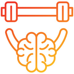 Poster - Brain Training Line Gradient Icon
