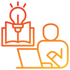 Poster - Study Line Gradient Icon