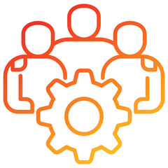 Poster - Teamwork Line Gradient Icon