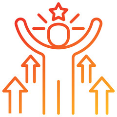 Aufkleber - Motivation Line Gradient Icon