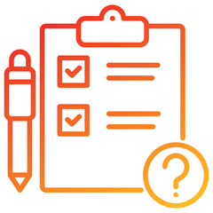 Poster - Questionnaire Line Gradient Icon