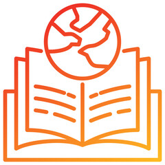 Poster - Global Learning Line Gradient Icon