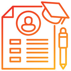 Poster - Curriculum Line Gradient Icon