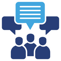 Poster - Discussion Two Color Icon