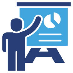 Poster - Presentation Two Color Icon