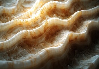 Poster - Intricate Patterns of Natural Stone with Soft Waves and Warm Tones for Artistic and Decorative Purposes