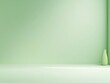 © ANUAR - Minimalist Green Interior with Clean Lines and Soft Shadows Highlighting a Simple Vase on a Calm and Serene Background for Modern Decor
