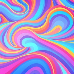 Wall Mural - vibrant rainbow swirls: an abstract masterpiece