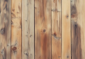 Poster - Natural wooden wall featuring a rustic texture with smooth and rough patches, showcasing the beauty of aged timber in an elegant and warm appearance