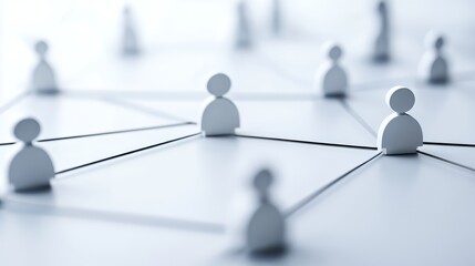 Wall Mural - Abstract representation of human connections and networking.
