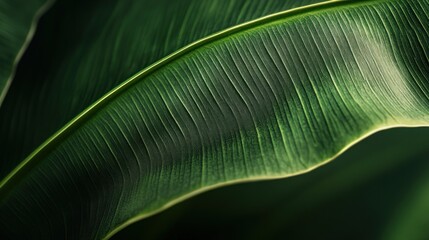 Canvas Print - Close-up of tropical leaf veins