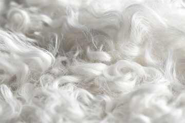 Poster - An abstract macro shot of white, fluffy fibers intertwined, evoking a sense of softness and purity, ideal for conceptual backgrounds and textures.