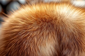 Poster - Detailed macro image of fox fur showcasing its varied textures and rich color palette, suitable for nature or fashion-related projects requiring authenticity.