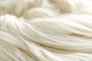 Poster - A close-up of a soft, flowing white fur or wool texture creates a luxurious and inviting background for fashion and textile designs, highlighting elegance and comfort.