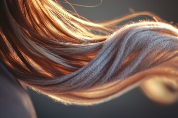 Poster - Abstract close-up of sunlit golden and silver strands blending into a soft, textured fabric, creating a warm and ethereal glowing effect with smooth gradients.