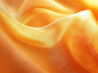 Poster - Soft Textured Orange Fabric Background with Gentle Waves and Light Reflection for Design and Decorative Use in Various Art Projects