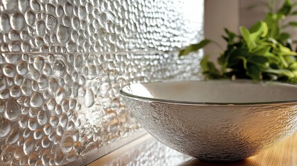 Sticker - Modern Glass Bowl and Textured Wall Decor