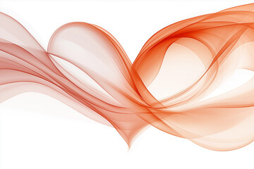 Wall Mural - Flowing abstract heart in warm tones on white background
