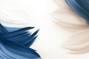 Wall Mural - Abstract artwork in shades of blue and beige in minimalist style