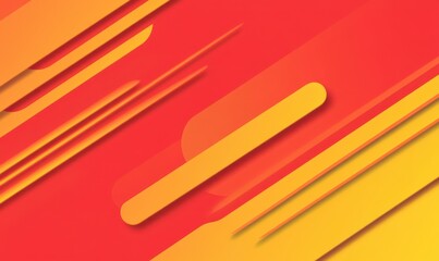 Poster - Vibrant Abstract Background with Dynamic Lines and Shapes in Red and Yellow Tones for Creative Design and Modern Art Projects