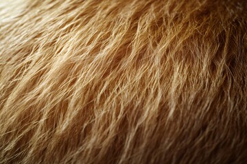detailed view of brown animal fur creating a soft, textured background, ideal for nature or wildlife
