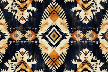 Poster - Geometric textile pattern featuring contrasting colors and intricate designs evoking cultural heritage. Generative AI