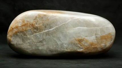 Poster - Polished Stone Showing Veins of White and Brown