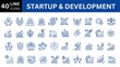 © Muhammad Asif - Startup and development  icon collection set.