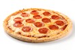 © MD - Delicious pepperoni pizza on white background