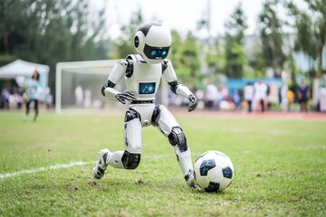soccer player kicking ball