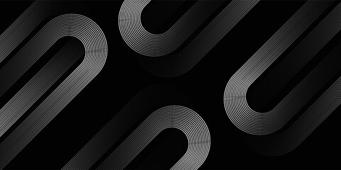 Wall Mural - black abstract background. abstract elegant black background with shiny gold geometric lines. luxury