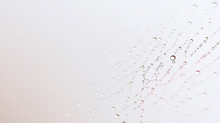 Dew-kissed spiderweb glistens with delicate beauty. A mesmerizing dance of nature's artistry, capturing the ephemeral magic of morning's embrace. Nature's poetry unveiled.