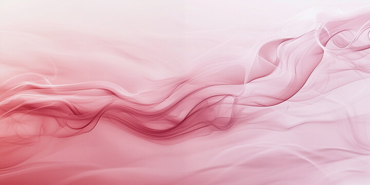 Abstract pink background. Smooth lines of white smoke