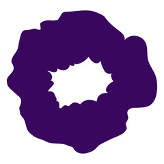 Poster - Abstract Violet Bloom: A captivating abstract representation of a violet bloom.