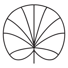 Poster - Abstract Fan-Shaped Design: This minimalist line art presents a fan-shaped motif radiating outwards from a central point, evoking a sense of symmetry, elegance, and contemporary design.