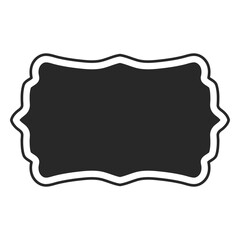 Poster - Elegant Frame Emblem: A stylish emblem with a dark interior and intricate edges, perfect for adding a touch of vintage or classic elegance to your project.