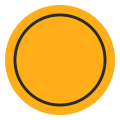 Poster - Golden Circle of Simplicity: An eye-catching graphic of a golden circle with a black outline, embodying the principle of circularity, minimalism, and focused clarity.