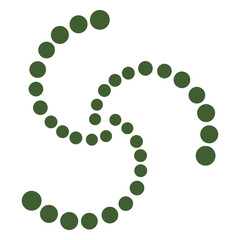Poster - Whirlwind Dots: a swirling pattern made of dots arranged in a spiral formation, against a solid background.